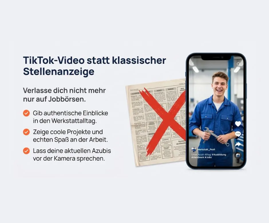 TikTok-Video statt klassischer Stellenanzeige