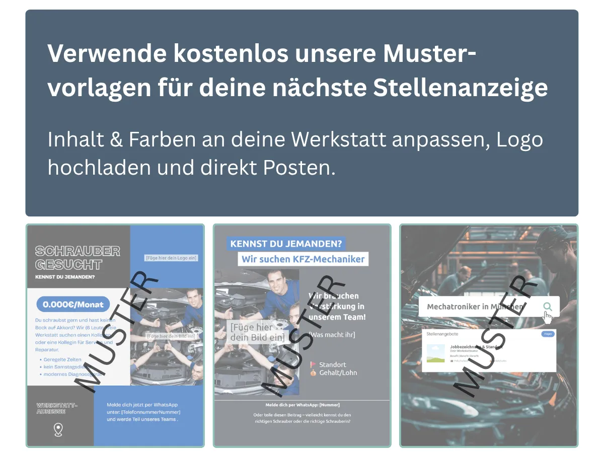 Kostenlose Vorlage für Stellenanzeige